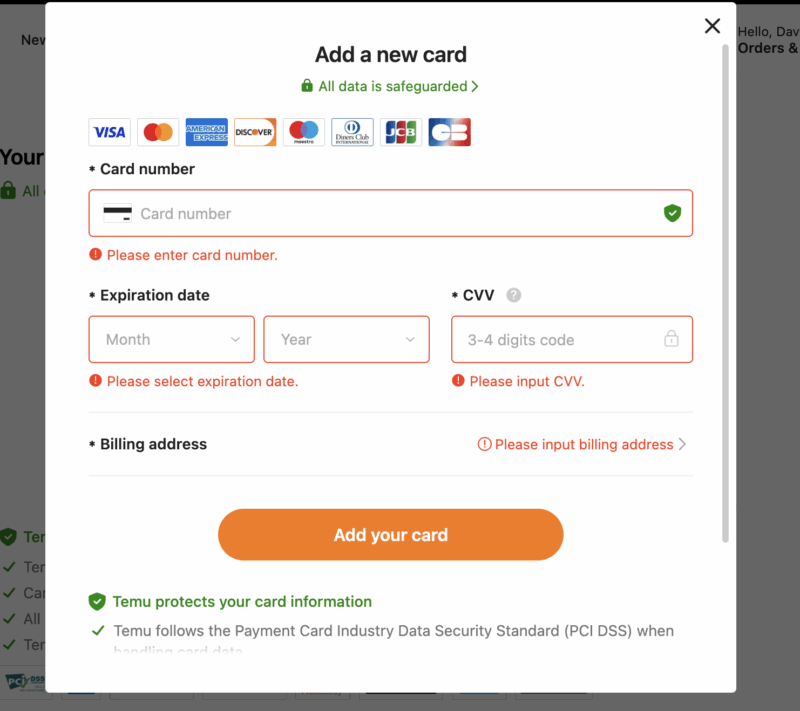 A Step-by-Step Guide:Using Virtual Cards to Purchase on Temu