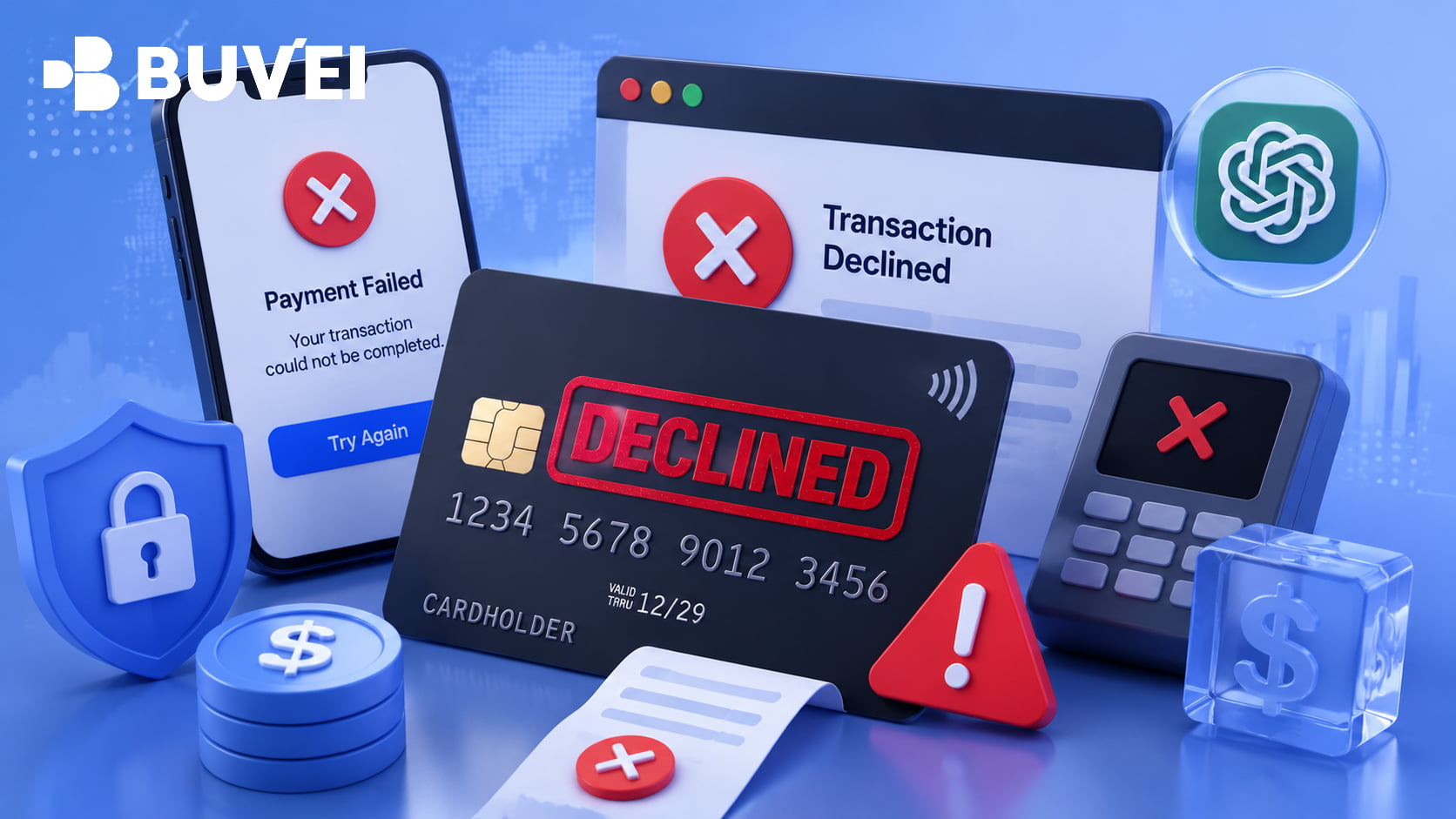 ChatGPT Ads Card Declined payment solution with virtual card