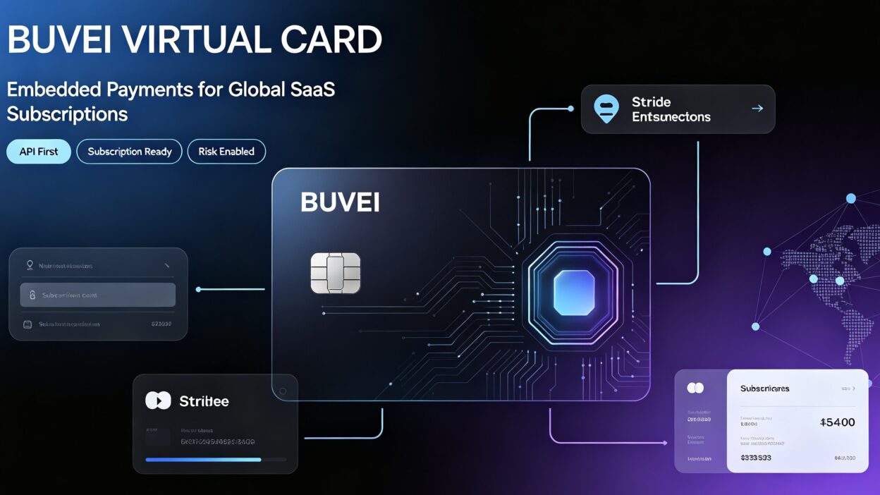 BUVEI virtual card Stripe subscription payment failure and risk system illustration