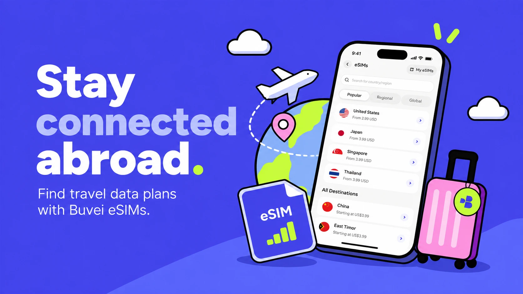 BUVEI App eSIM service