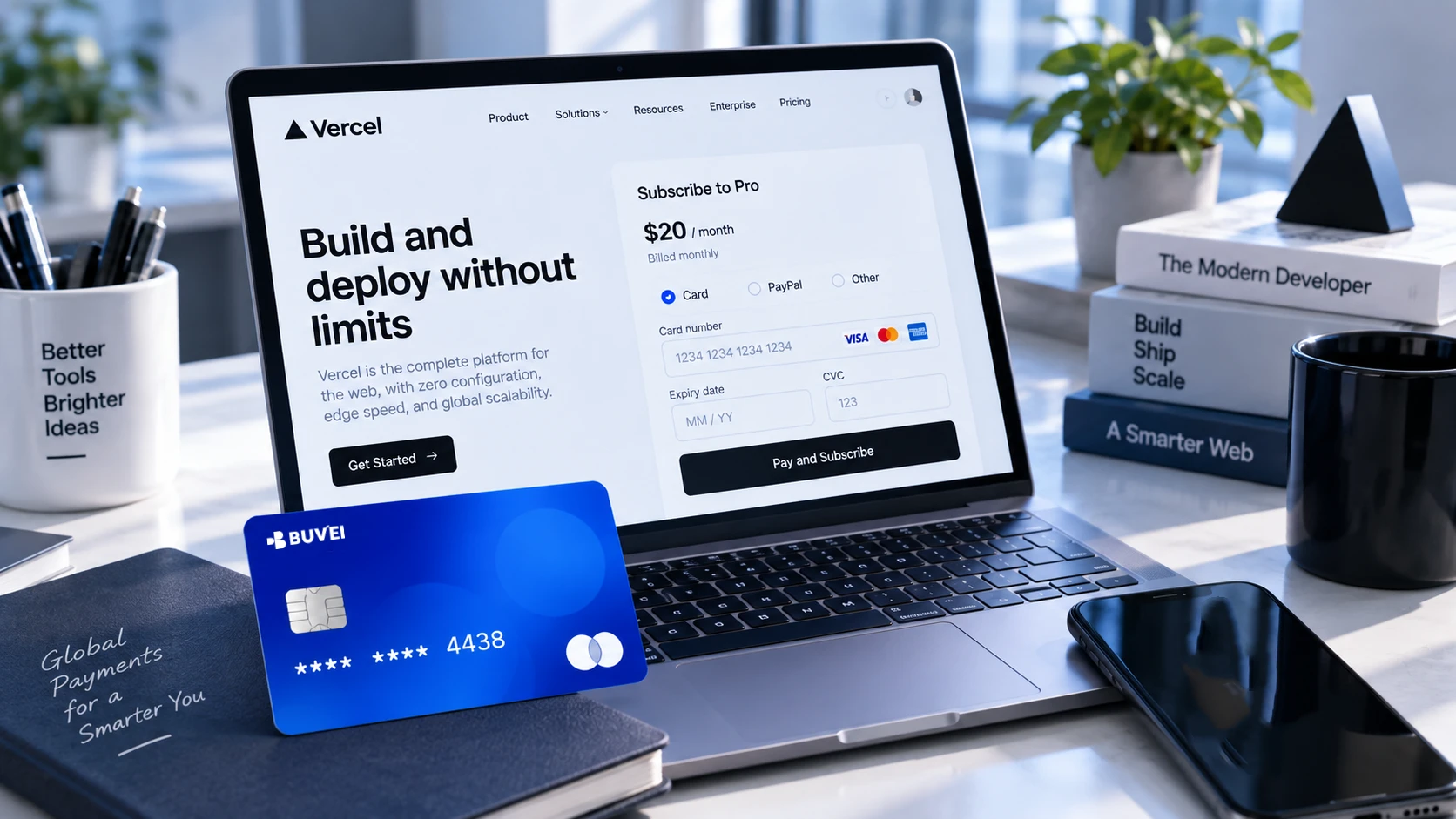 Vercel virtual card payment