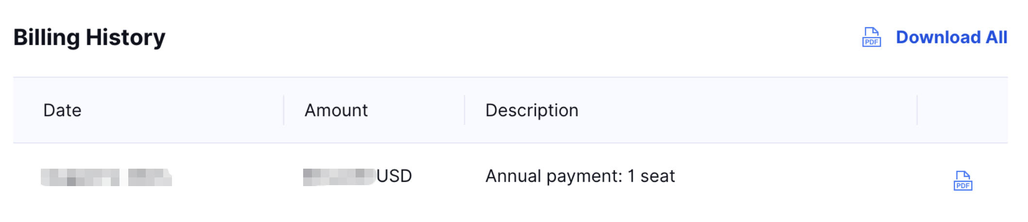 Grammarly payment failed troubleshooting: Billing History and past subscription payments